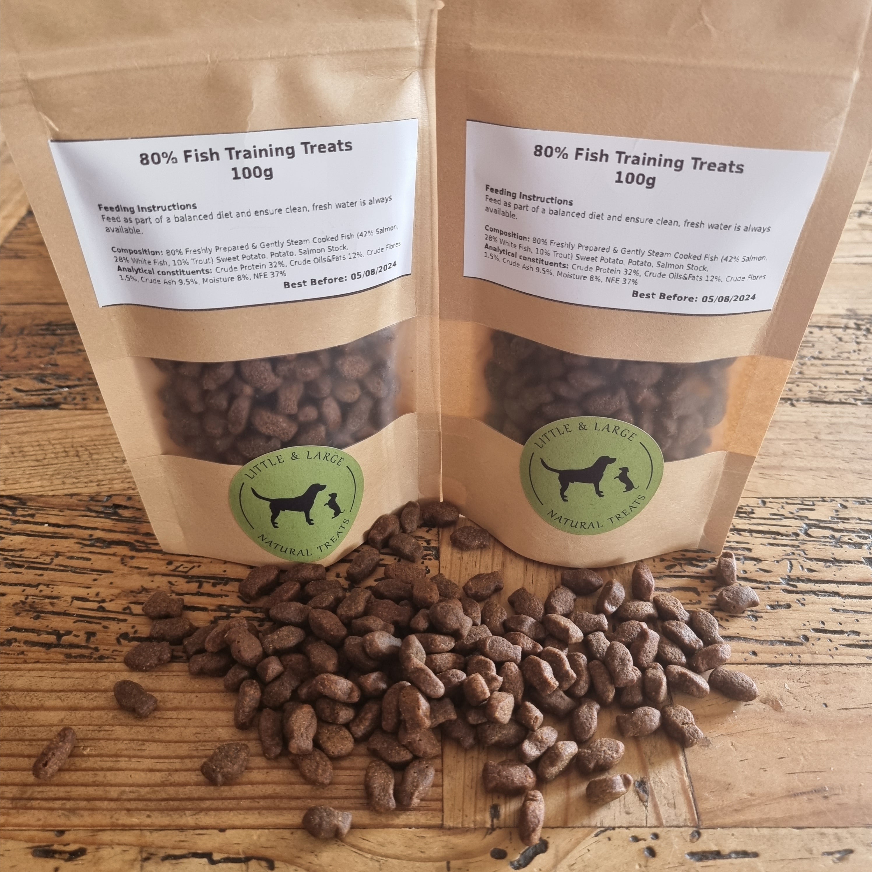 80% Fish Training Treats | Natural Dog Rewards | Little & Large Natural